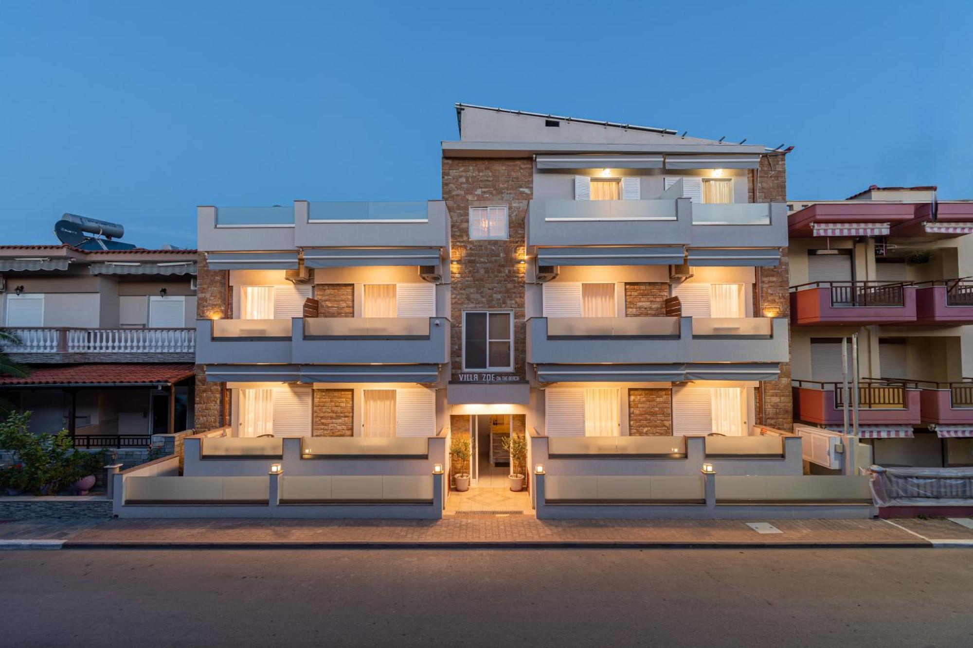 Villa Zoe On The Beach Sarti Exterior foto